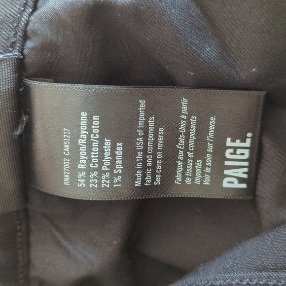 PAIGE Federal Straight Jeans Black Shadow 30x29 - Picture 11 of 14